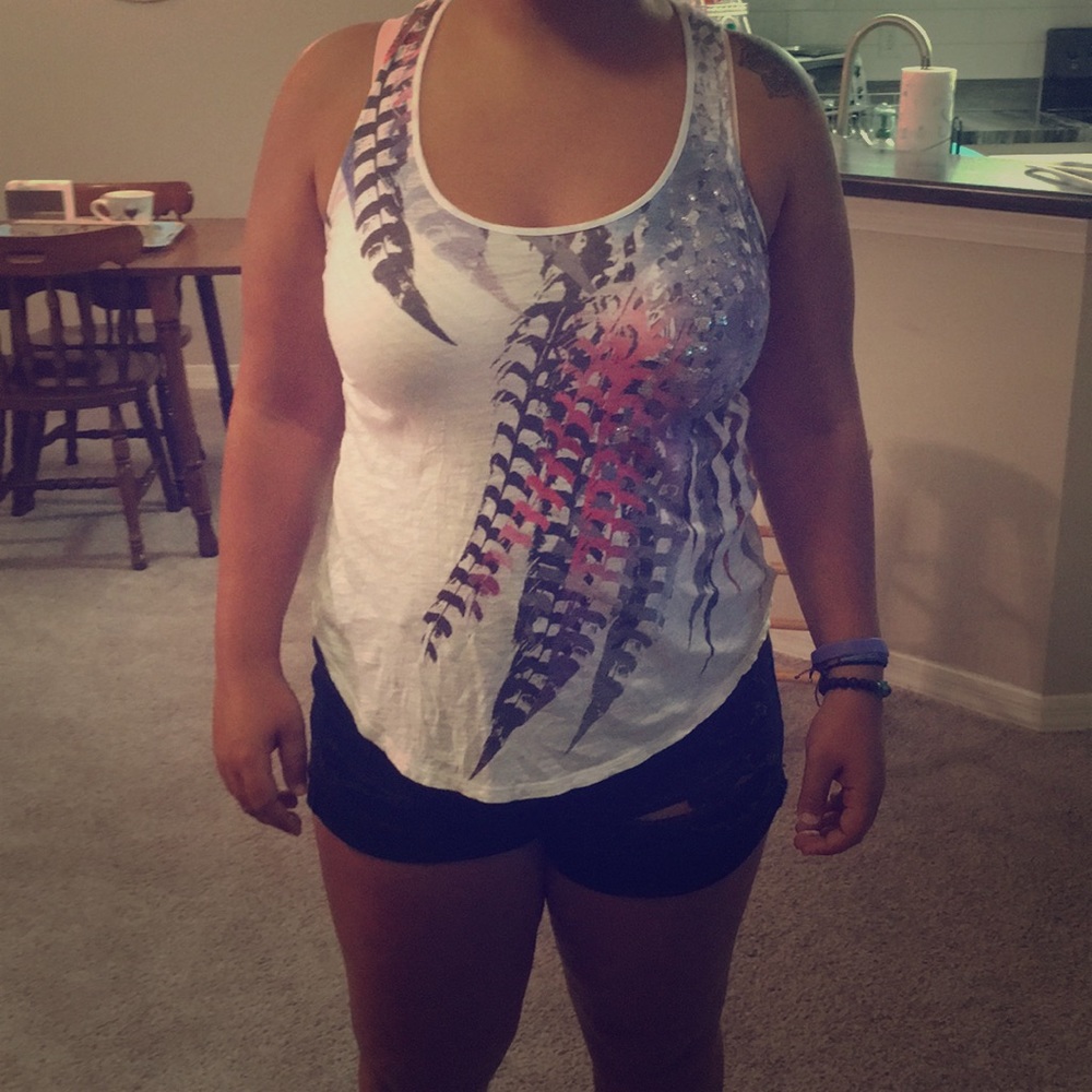 White patterned tank top